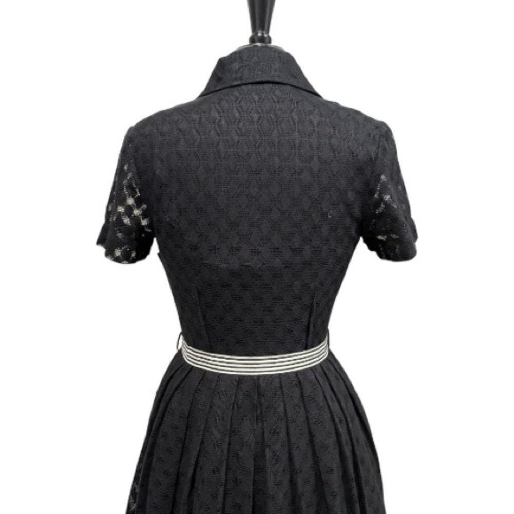 Plenty by Tracy Reese Black Lace Retro Shirtwaist Dress Size 6 - Picture 7 of 12